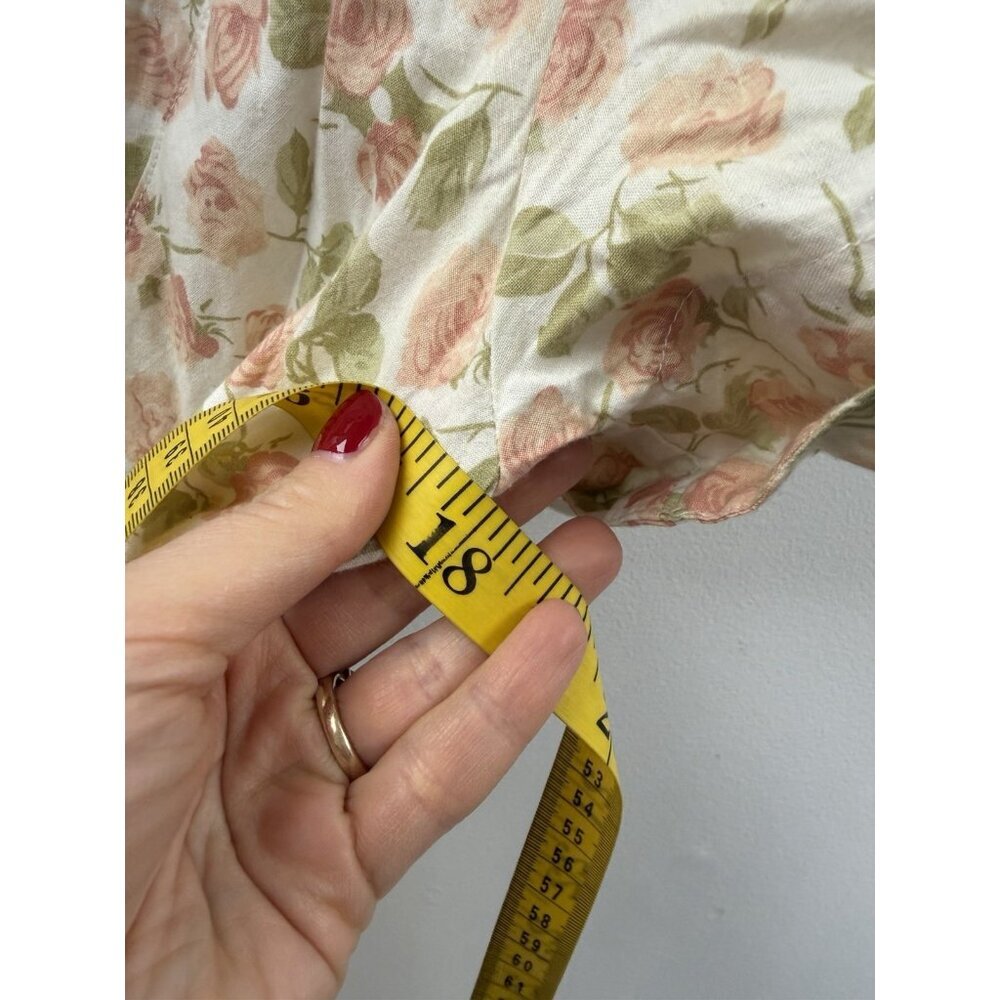Katie vintage 1960s shirtwaist day dress pink green floral print Cotton USA Made - Picture 16 of 16